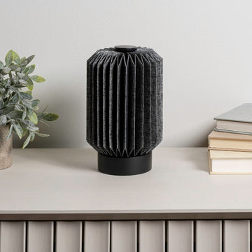 Banks 8.5" Modern Minimalist Paper Pleated Column Accent LED Table Lamp